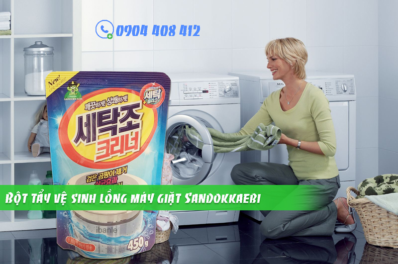 Bột tẩy vệ sinh lồng máy giặt Sandokkaebi