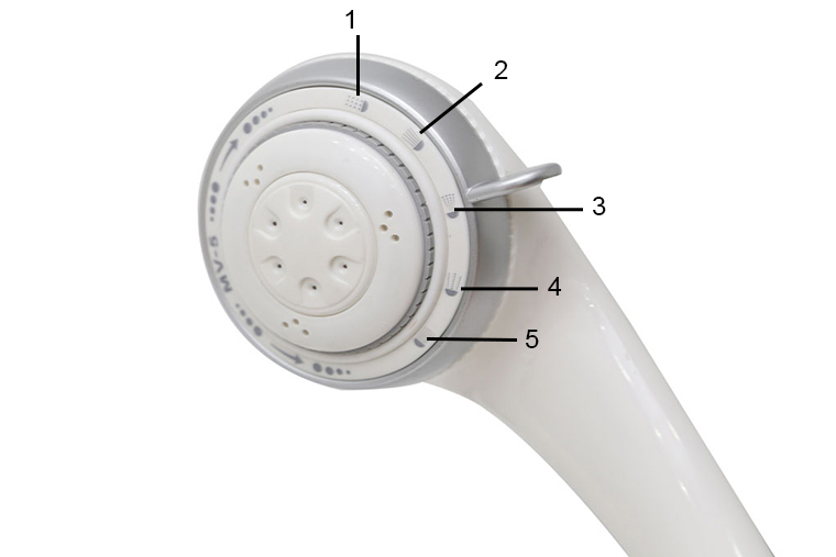 Nút điều chỉnh lượng nước trên vòi sen